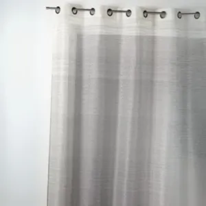 HomeMaison Voilage fantaisie à rayures horizontales dégradées Gris clair 140x240 cm pas cher