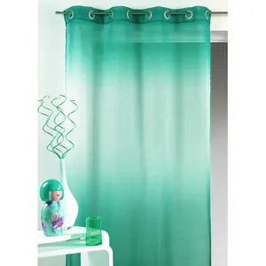 Voilage tie and dye coloré polyester turquoise 140x240 cm pas cher