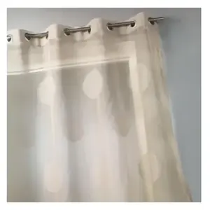 Home Maison Voilage en étamine à gros pois (140x240 cm - Taupe) pas cher