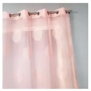 Home Maison Voilage en étamine à gros pois (140x240 cm - Rose Boudoir) pas cher