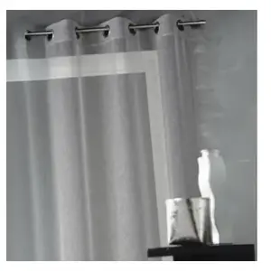 Home Maison Voilage uni avec fils en lurex (140x260 cm - Noir) pas cher
