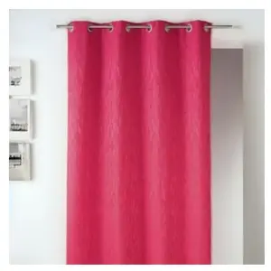 Home Maison Rideau en jacquard fantaisie (135x260 cm - Fuchsia) pas cher