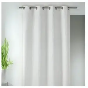 Home Maison Rideau en jacquard fantaisie (135x260 cm - Blanc) pas cher