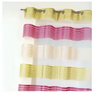 HomeMaison Voilage en organza à fines rayures horizontales Rose Blush 140x240 cm pas cher