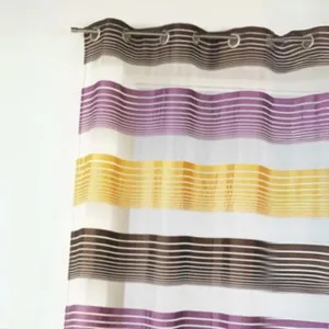 HomeMaison Voilage en organza à fines rayures horizontales Violet parme 140x240 cm