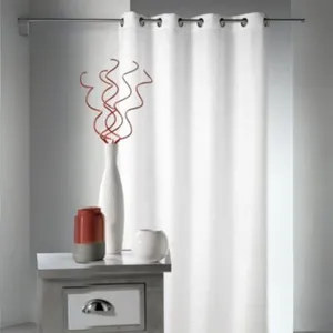 Home Maison Rideau d'ameublement shantung tout brodé (140x250 cm - Blanc) pas cher