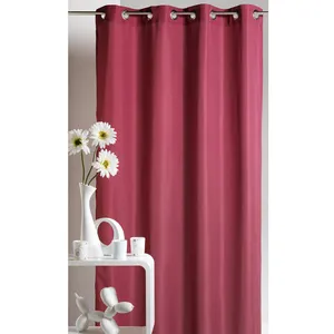 HomeMaison Rideau d'Ameublement en Microfibre Uni Bordeaux 135x250 cmVendu parcarrefour