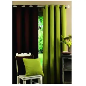 Home Maison Rideau Ameublement Uni (140x260 cm - Vert tilleul) pas cher