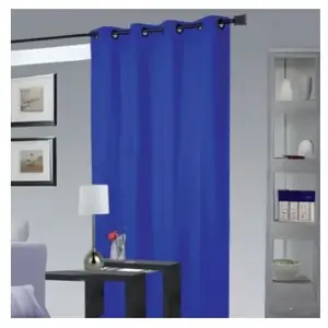 HOME MAISON Rideau ameublement - Rideau ameublement - 80% occultant - Bleu - 140 x 260 cm pas cher