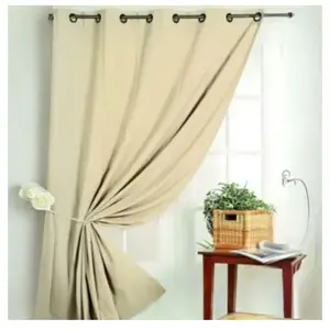 HomeMaison Home Maison 851160 Rideaux Obscurcissant Polyester Ecru 140 x 260 cm pas cher