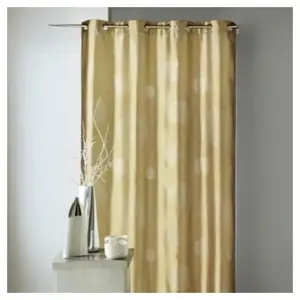 HomeMaison.com Rideau ameublement en Taffetas imprimé Argent (140x260 cm - Taupe) pas cher