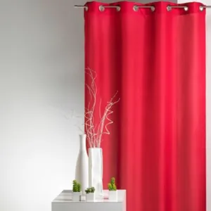 Homemaison - Rideau 80 % Occultant Uni Rouge Orangé 135x260 cm pas cher