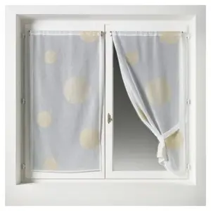 Home Maison Petit Voilage Brodé fil lurex 'Ronds' (60x160 cm - Doré) pas cher