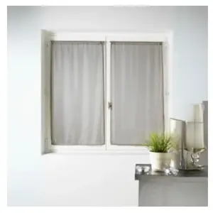 HOME MAISON Voilage paire en maille avec des fils lurex argentés Lin 60 x 135 cm pas cher