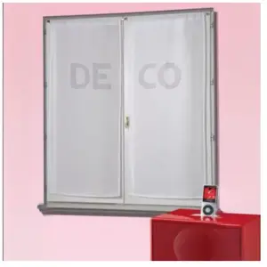 HOME MAISON Paire de voilages avec strass DECO Blanc 60x130 cm