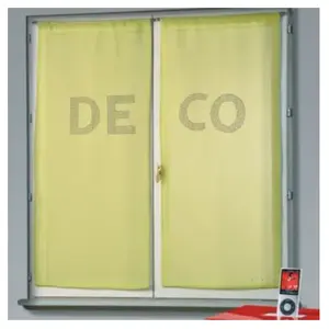 HOME MAISON Paire de voilages étamine avec strass 'DECO' (60x130cm - Vert clair) pas cher