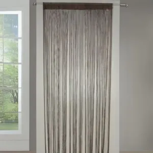 HomeMaison HM69807874 Rideau à Fils Spaghetti Taupe pas cher