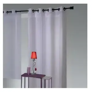 Home Maison Voilage en Etamine Légère Unie à Oeillets Carrés (140x240 cm - Beige) pas cher