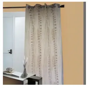 Home Maison Rideau organza all over motifs fantaisies (140x240 cm - Marron Brun) pas cher