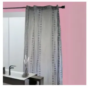 Home Maison Rideau organza all over motifs fantaisies (140x240 cm - Gris clair) pas cher