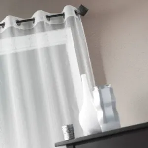 HomeMaison.com Voilage Organza fantaisie goutte métallique (150x260 cm - Blanc) pas cher