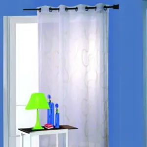 HomeMaison.com Voilage tissé et brodé en zig zag (140x240 cm - Vert clair) pas cher