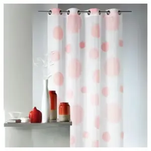 Home Maison Voilage en Etamine Impression Argent (140x240 cm - Orange corail) pas cher