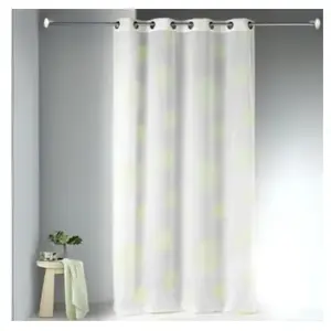 Home Maison Voilage en Etamine Impression Argent (140x240 cm - Vert clair) pas cher