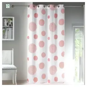 Home Maison Voilage en Etamine Impression Argent (140x240 cm - Rouge) pas cher
