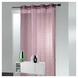 Home Maison Voilage En Organza Dévoré Avec Motifs Géométriques TU pas cher