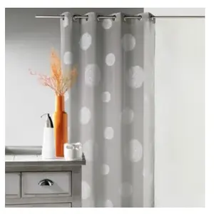 Home Maison Voilage En Etamine Brodé Ronds Fils Lurex Brillants TU pas cher