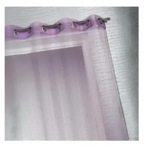 Home Maison Voilage organza à fines rayures horizontales (140x240 cm - Fuchsia)Vendu parcarrefour