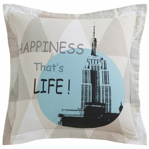3S. x Collection (Nos Imprimés) Taie d'oreiller coton HAPPINESS pas cher