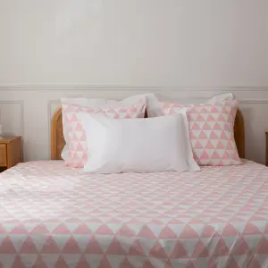 3S. x Collection (Nos Imprimés) Housse de couette coton LORENZ - Rose/... pas cher