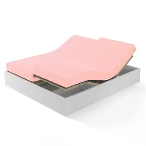 3S. x Tertio (Nos Unis) Drap Housse en Coton Spécial Sommier Articulé - Rose pas cher