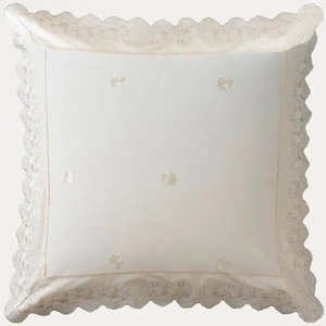 3S. x Collection (Nos Imprimés) Taie d'oreiller polycoton BRODERIE - Crème pas cher