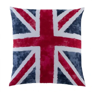 3S. x Collection (Nos Imprimés) Taie d'oreiller ou de traversin drapeau anglais Coton Old FLag - Bleu pas cher