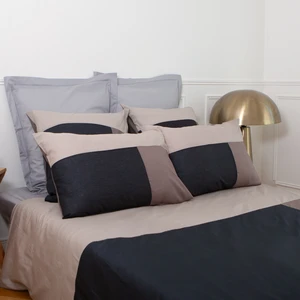 3S. x Collection (Nos Imprimés) Housse de couette coton TRIO - Noir pas cher