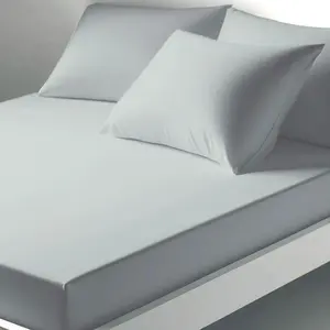 Drap-housse polycoton TERTIO® - Gris Perle pas cher
