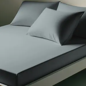 Drap-housse coton TERTIO® - Gris Perle pas cher