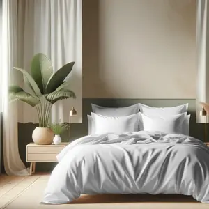 Housse de couette coton TERTIO® - Blanc pas cher