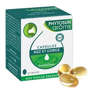 Comparateur de prix : Phytosun Arôms Capsules Nez et Gorge aux Huiles Essentielles 30 Capsules