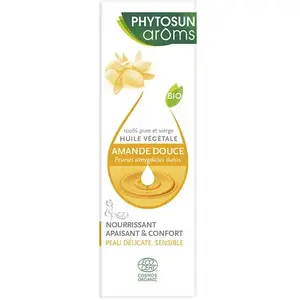 PHYTOSUN AROMS   Huile Végétale Amande Douce BIO   100 % pure et vierge   50 ml