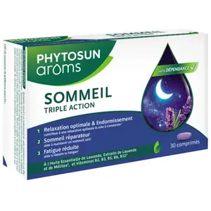 Comparateur de prix : Phytosun Arôms Sommeil triple action 30 comprimés