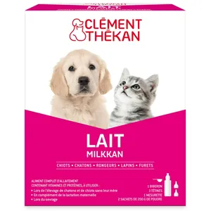 Clément Thékan Clement Thekan Lait En Poudre Chiot Chaton + Biberon Et Tétines 400g pas cher