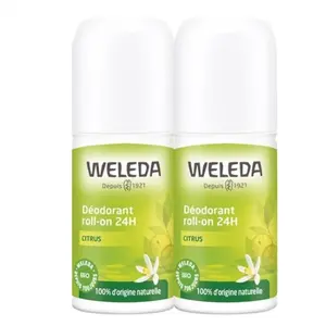 Comparateur de prix : Weleda Citrus Déodorant 24h Roll-On Bio Lot de 2 x 50ml