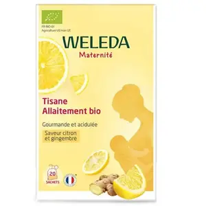 Comparateur de prix : WELEDA Tisane Allaitement Bio Saveur Citron et Gingembre x20 Sachets