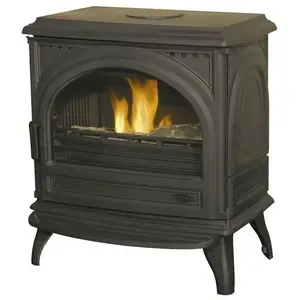 Godin - poêle à bois fonte 7kw anthracite  366109 - seclin 366109 pas cher