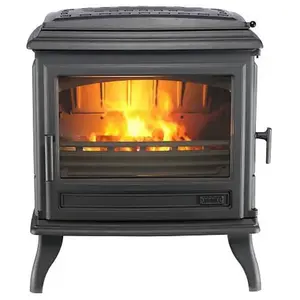Poêle à bois fonte 7kw anthracite 366149