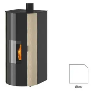 Poêle à Granulés Godin Charance 2 493112 Blanc Mat 6 Kw